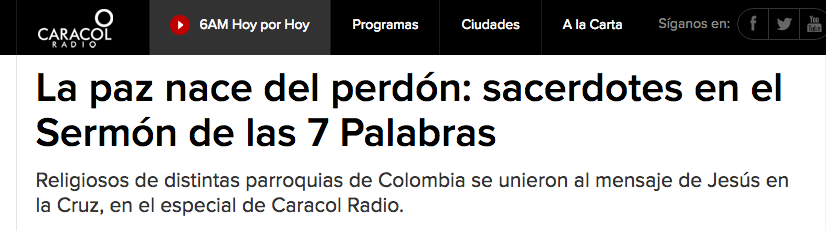 La paz nace del perdón: sacerdotes en el Sermón de las 7 Palabras