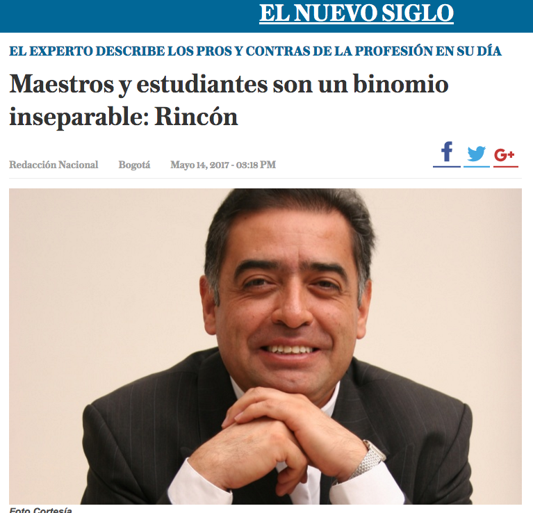 Maestros y estudiantes son un binomio inseparable: Rincón