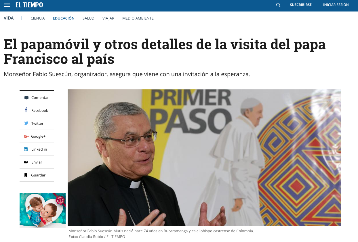 El papamóvil y otros detalles de la visita del papa Francisco al país