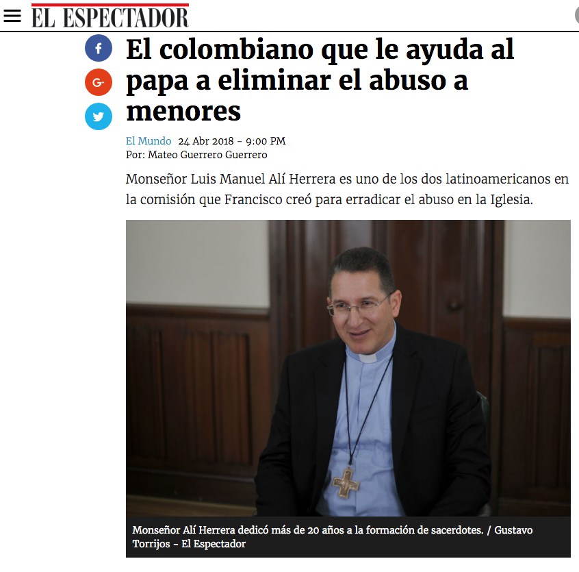 El colombiano que le ayuda al papa a eliminar el abuso a menores