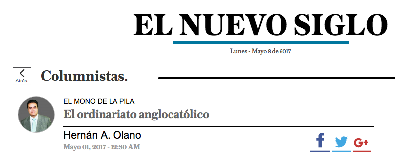 El ordinariato anglocatólico