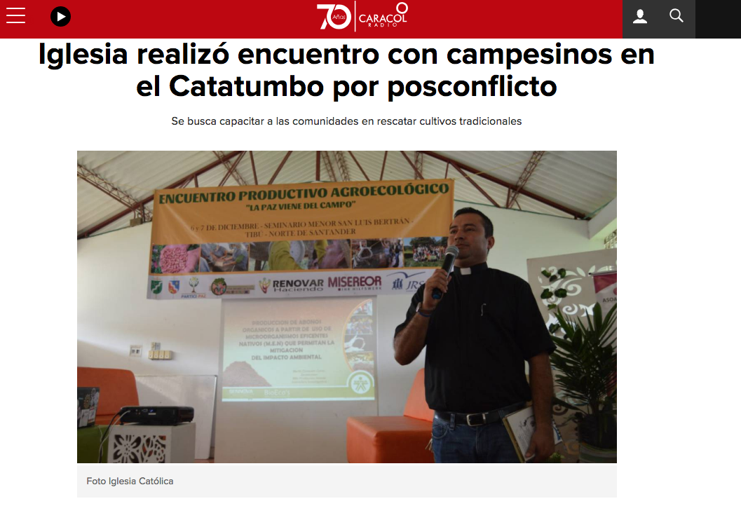 Iglesia realizó encuentro con campesinos en el Catatumbo por posconflicto