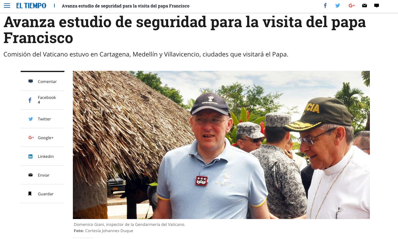 Avanza estudio de seguridad para la visita del papa Francisco