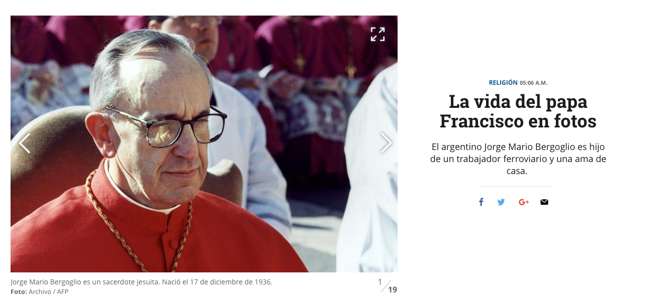 La vida del papa Francisco en fotos