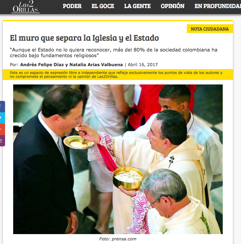 El muro que separa la Iglesia y el Estado