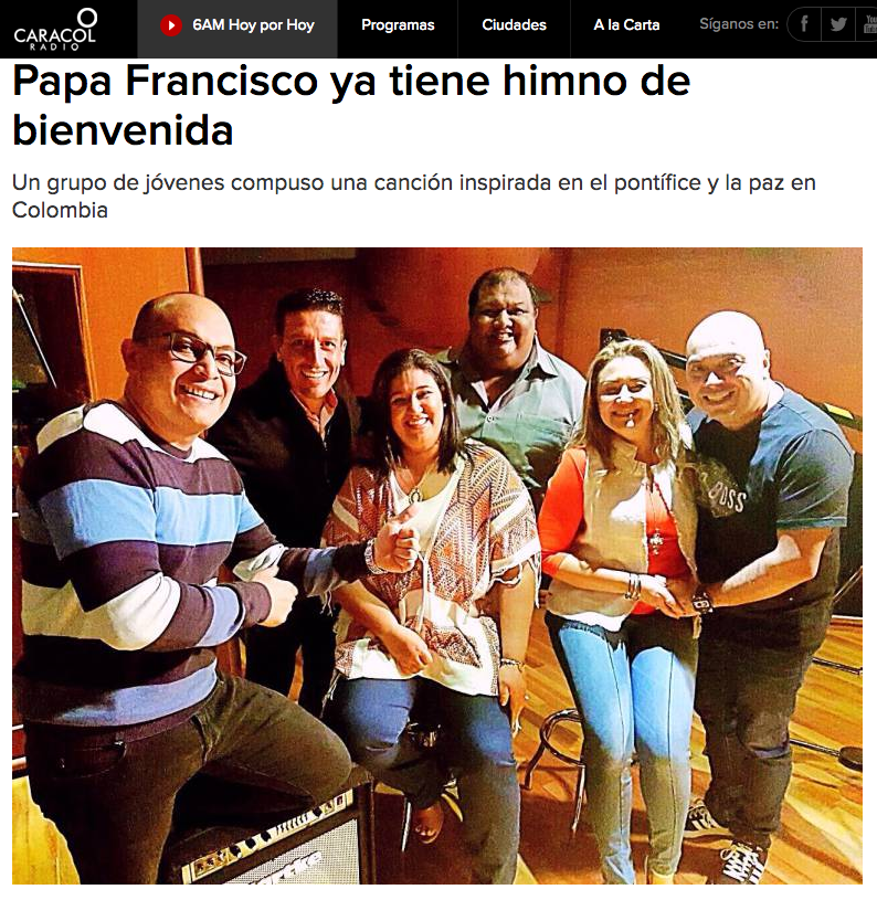 Papa Francisco ya tiene himno de bienvenida