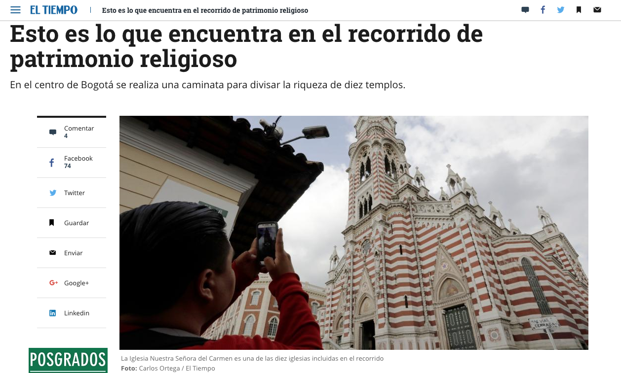 Esto es lo que encuentra en el recorrido de patrimonio religioso