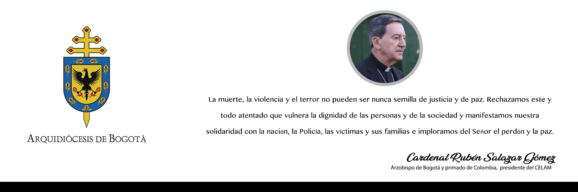 Mensaje del señor cardenal Rubén Salazar Gómez