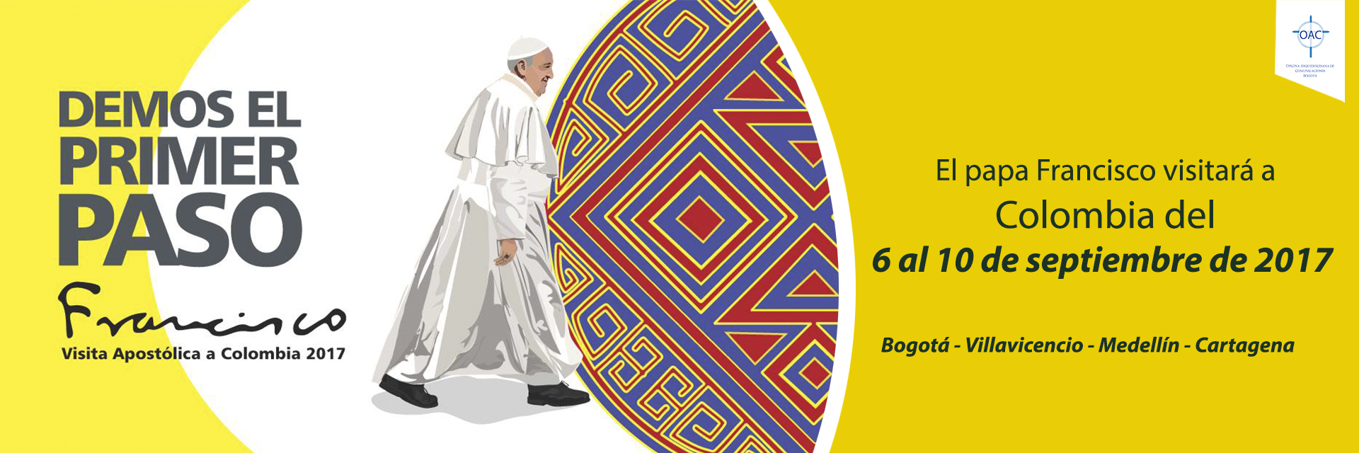 Logo y Lema de la visita del Papa Francisco a Colombia