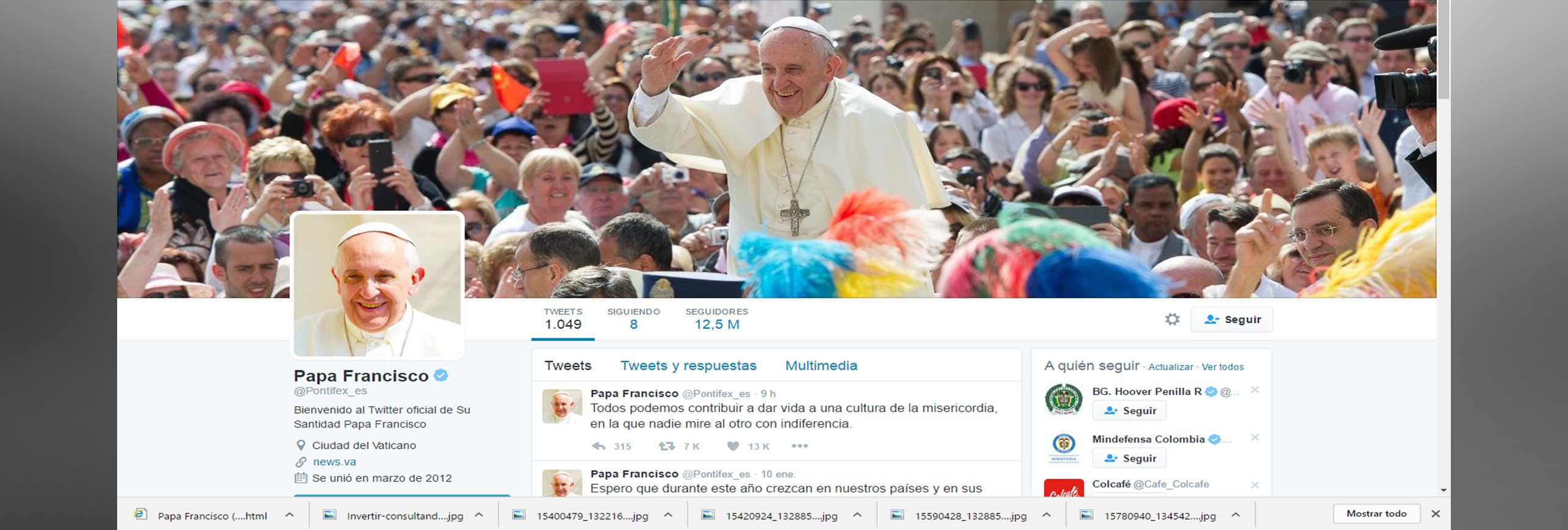 El de Francisco, el twitter más seguido del planeta