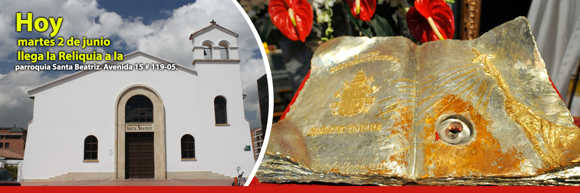 ¡Llega la reliquia de san Juan Pablo II a Colombia!Bogotá 2 de junio