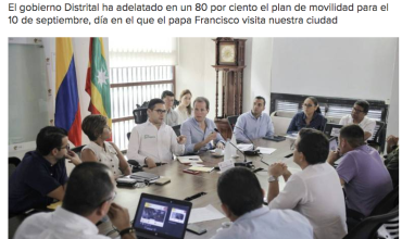 Este es el plan de movilidad para la visita del Papa Francisco a Cartagena