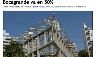 El nuevo templo de la Iglesia de Bocagrande va en 50%