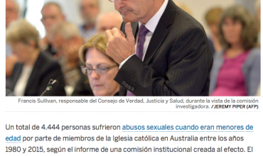 Casi 4.500 menores habrían sido abusados por curas en Australia