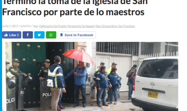 Terminó la toma de la iglesia de San Francisco por parte de lo maestros