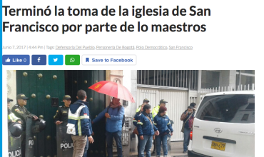 Fecode plantea al Congreso o a la iglesia como facilitadores para avanzar en diálogos con el Gobierno