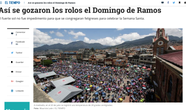 Así se gozaron los rolos el Domingo de Ramos