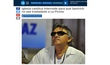 Iglesia católica intercede para que Santrich no sea trasladado a La Picota