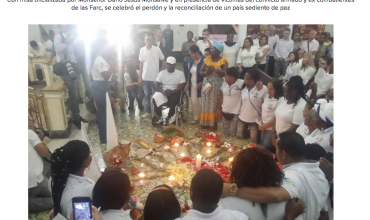 Iglesia conmemora un año de la firma del Acuerdo de paz