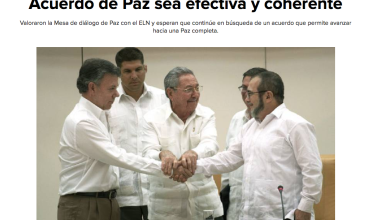 Iglesia pide que implementación del Acuerdo de Paz sea efectiva y coherente