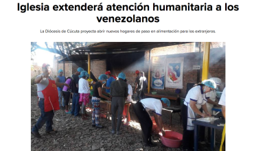 Iglesia extenderá atención humanitaria a los venezolanos