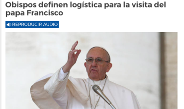 Obispos definen logística para la visita del papa Francisco