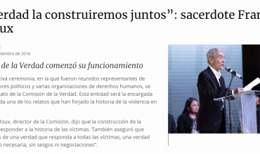 “La verdad la construiremos juntos”: sacerdote Francisco De Roux