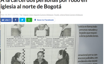 A la cárcel dos personas por robo en iglesia al norte de Bogotá