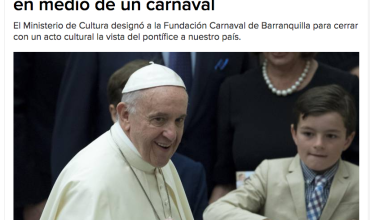 Papa Francisco se despedirá de Colombia en medio de un carnaval