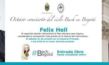 Felix Hell, organista de la Iglesia Luterana de San Pedro, en Manhattan,  es el próximo invitado al ciclo Bach en Bogotá