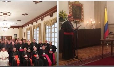 En Bogotá, Francisco se reunió con las directivas del CELAM